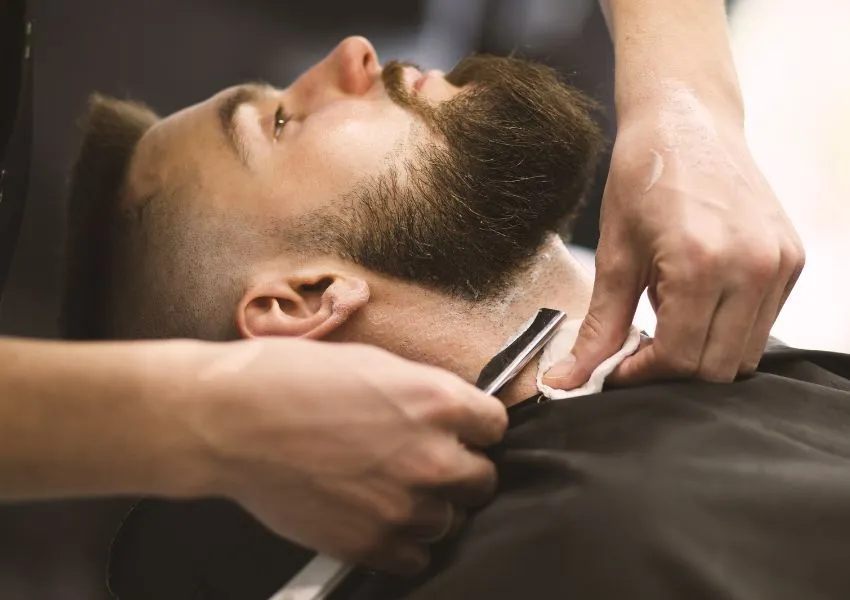 beard in a classic barber shop